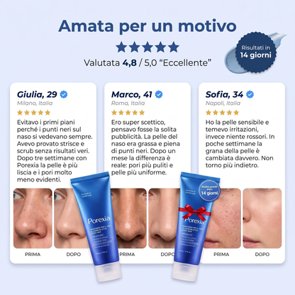 Maschera Zero Pori & Punti Neri Porexia™