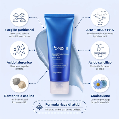 Maschera Zero Pori & Punti Neri Porexia™
