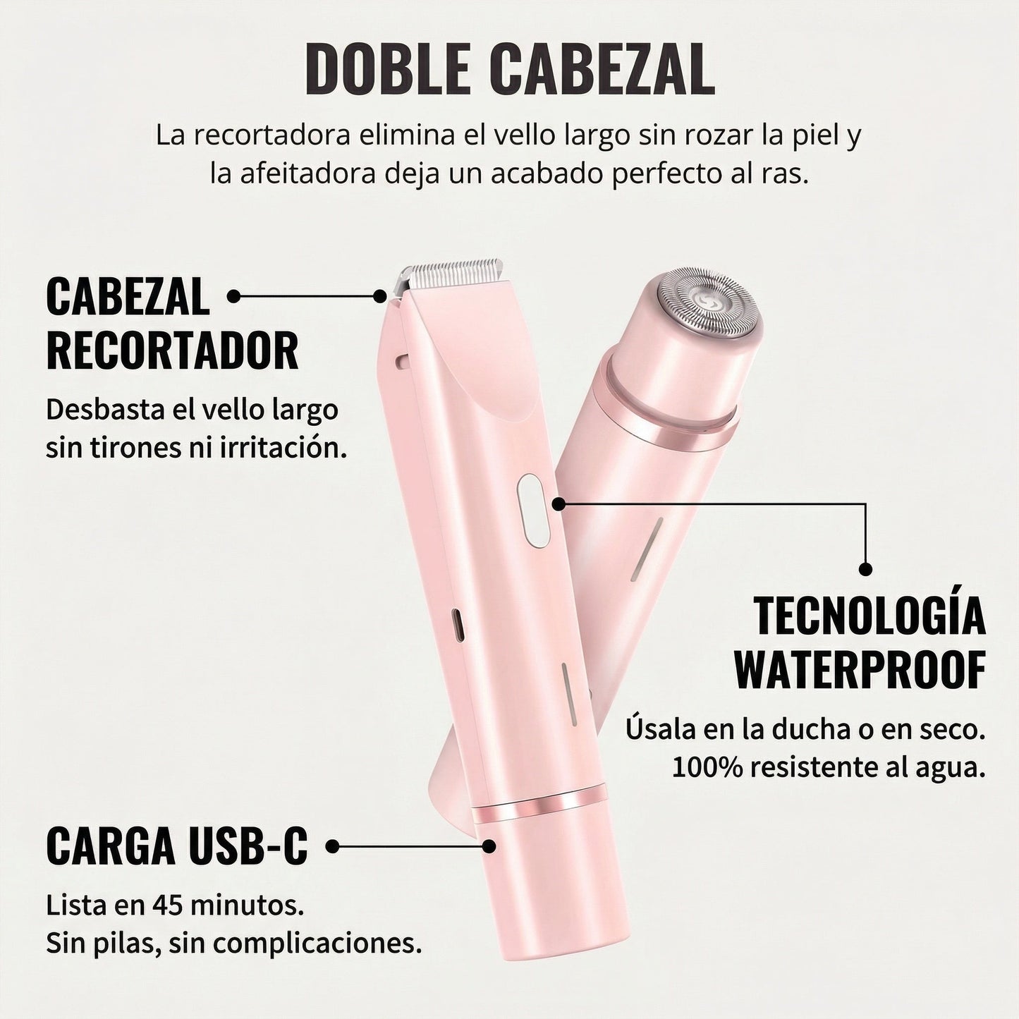 Maquinilla 2 en 1 para Bikini y Cuerpo Razerly™