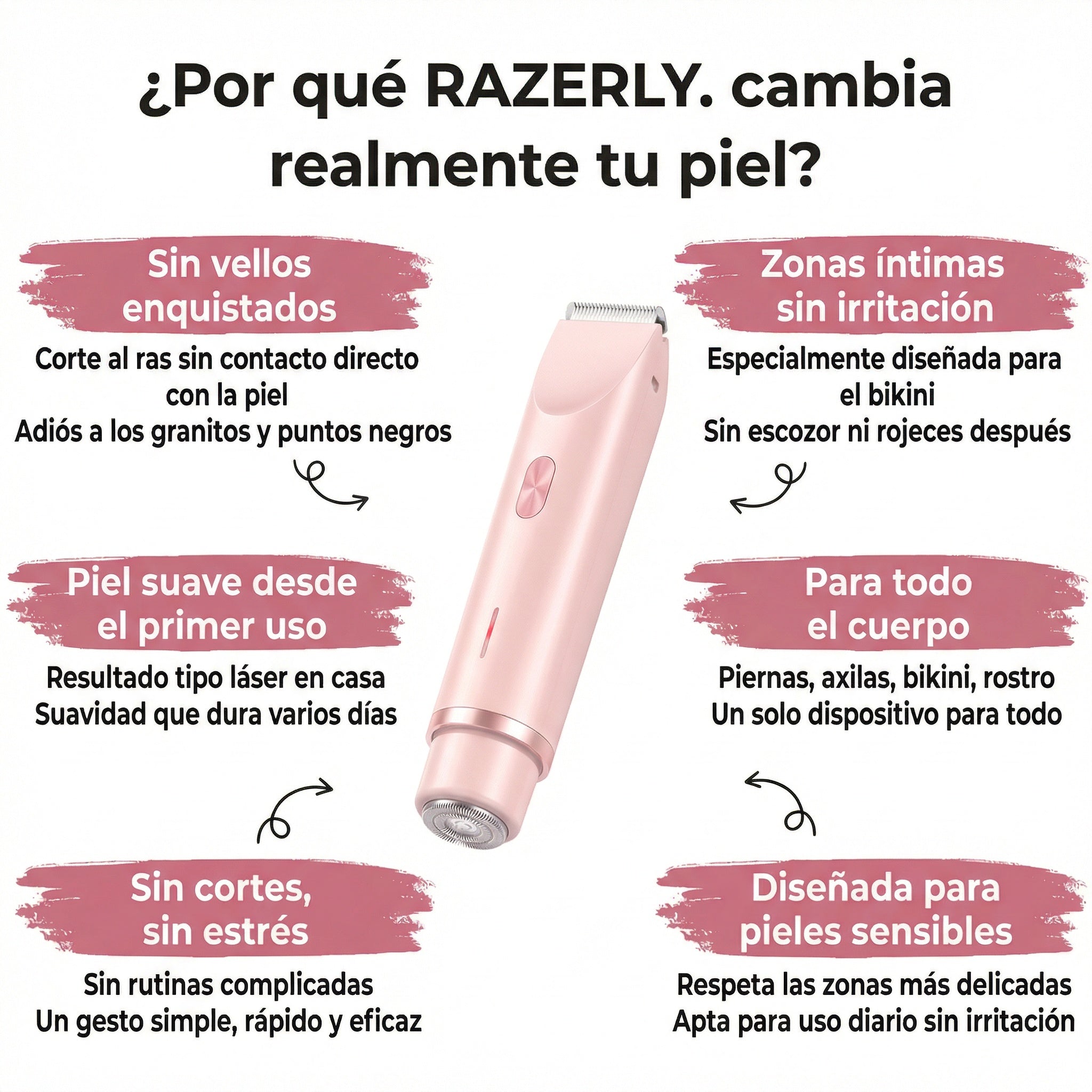 Infografía depiladora vs cuchilla